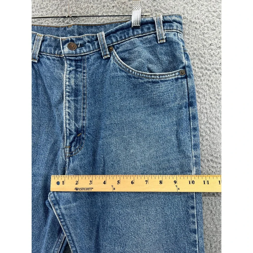 Vtg 80s Levis 517 Orange Tab Jeans 34x30 USA Made Bootcut Denim April 1987 585